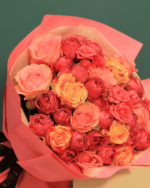 بوكيه "انغام الورد" – تنسيق جوري بدرجات وردية ودافئة - 2